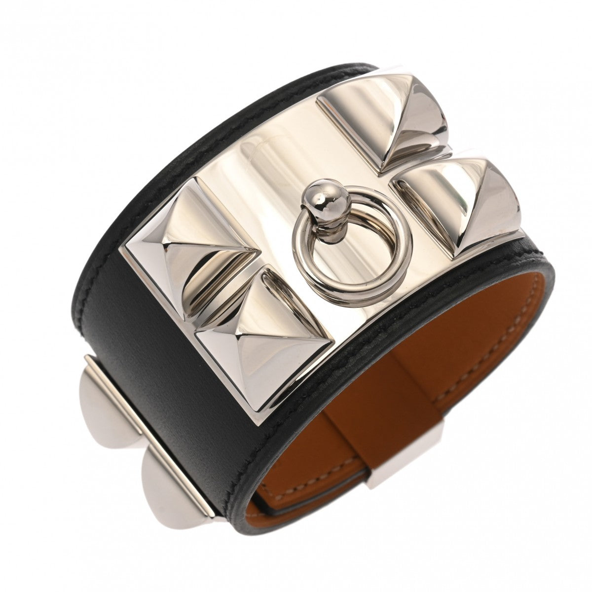 HERMES エルメス コリエドシアン GM ブラック シルバー金具 □Q刻印