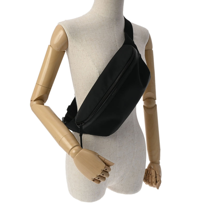 サンローランベルトバッグ ウエストバッグ 黒 メンズ レザー ボディ