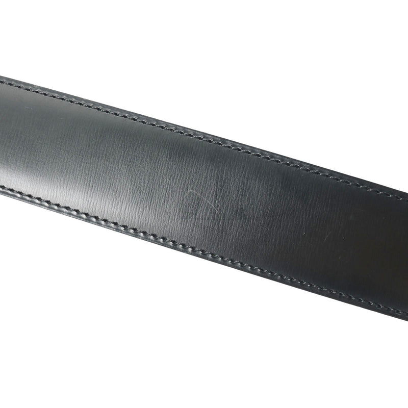 カルティエCアロンジェ 黒/茶 シルバー金具 メンズ カーフ ベルト