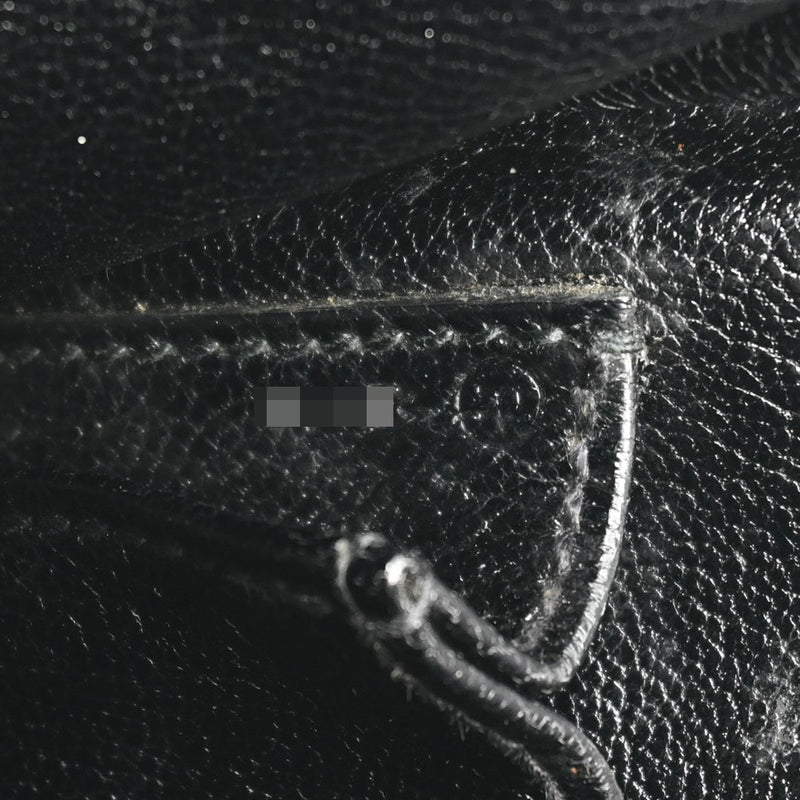 エルメス プレジデント 黒/緑/茶 ○R刻印(1988年頃) 刻印 メンズ