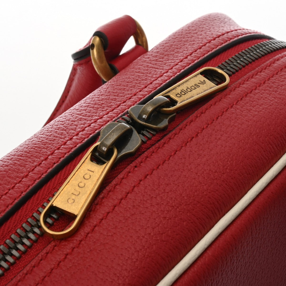 グッチミニボストンバッグ アディダスコラボ レッド レディース レザー