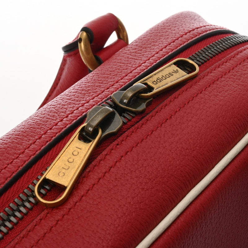グッチミニボストンバッグ アディダスコラボ レッド レディース レザー