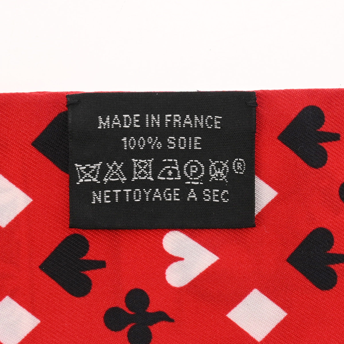 エルメスツイリー JEU DE CARTES トランプ柄 レッド レディース シルク