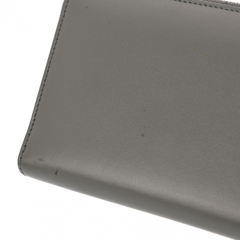 バレンシアガ コンチネンタル ラウンドジップウォレット グレー/水色