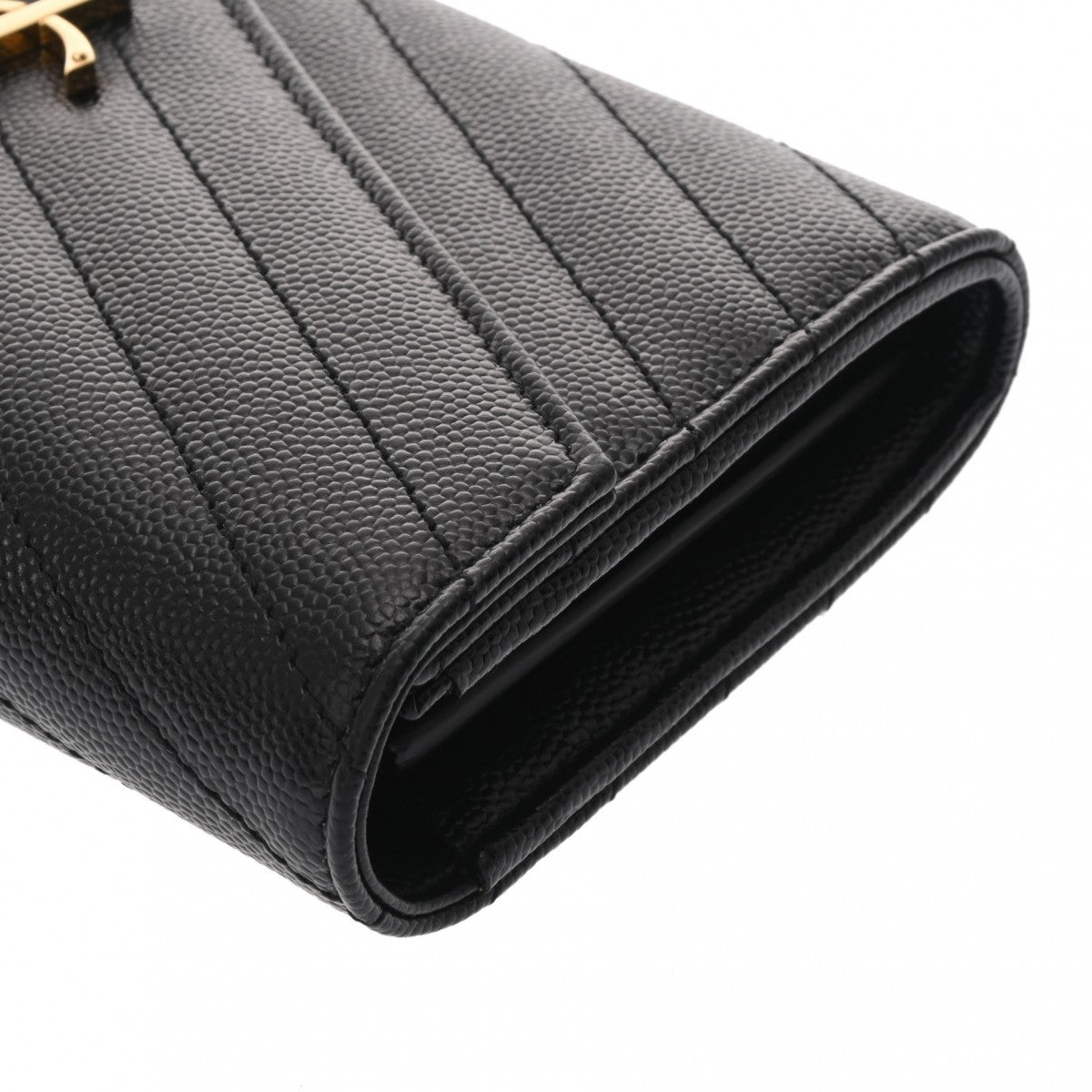 サンローランカサンドラ フラップウォレット ブラック ユニセックス