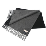 エルメスマフラー レクトヴェルソ リバーシブル 黒/フランネルグレー