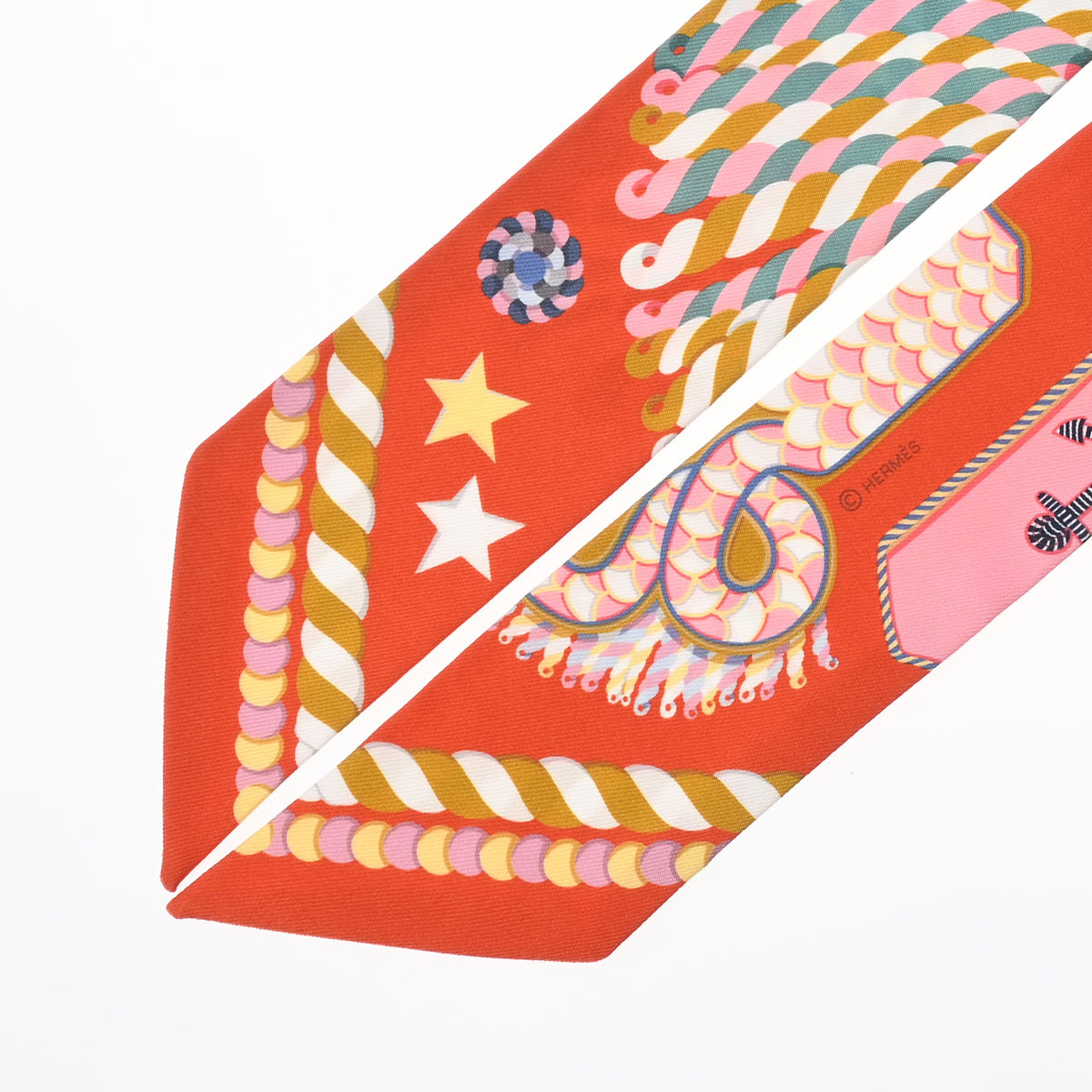 エルメスツイリー Epaulettes de Gala オレンジ系 レディース シルク