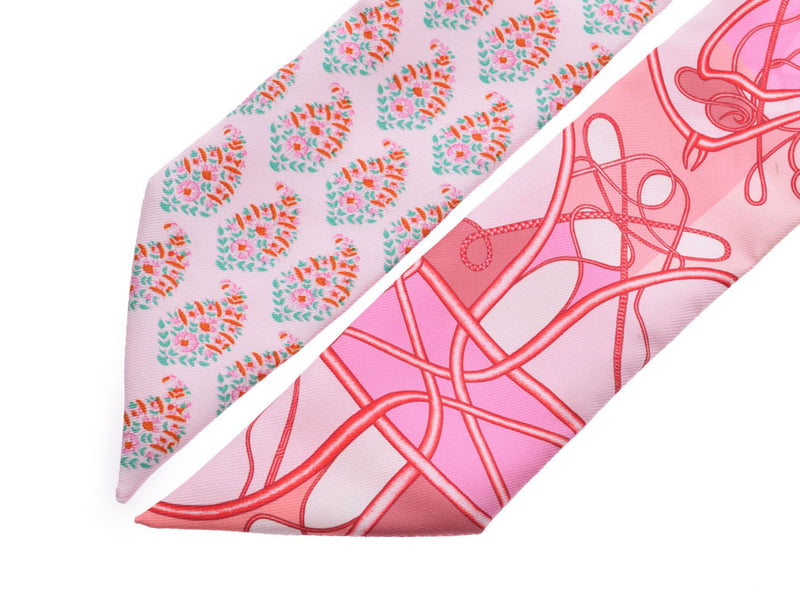 エルメス ツイリー ピンク レディース シルク100％ 未使用 美品 HERMES