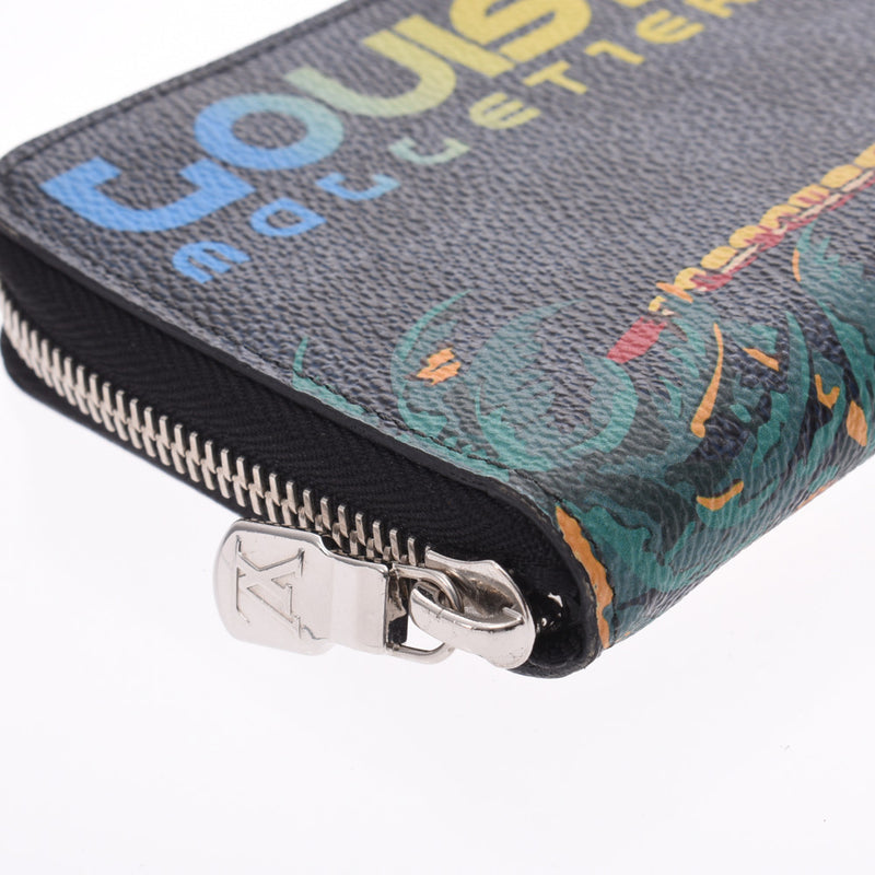 ルイヴィトンコバルト ジッピーヴェルティカル 14137 青/マルチカラー