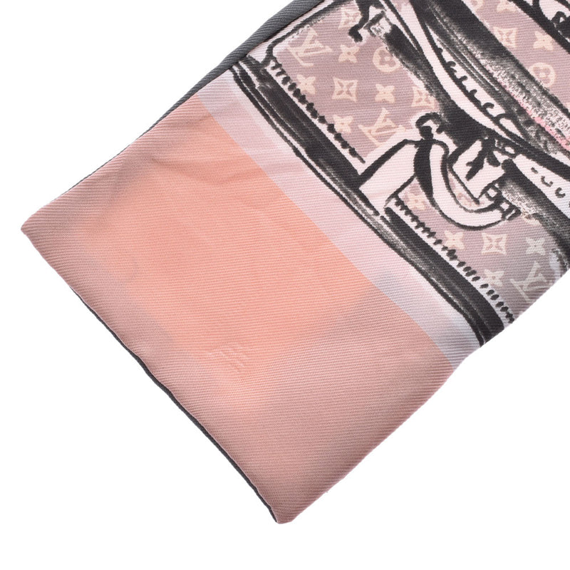 ルイヴィトンバンドートランク ピンク/グレー/黒 レディース スカーフ