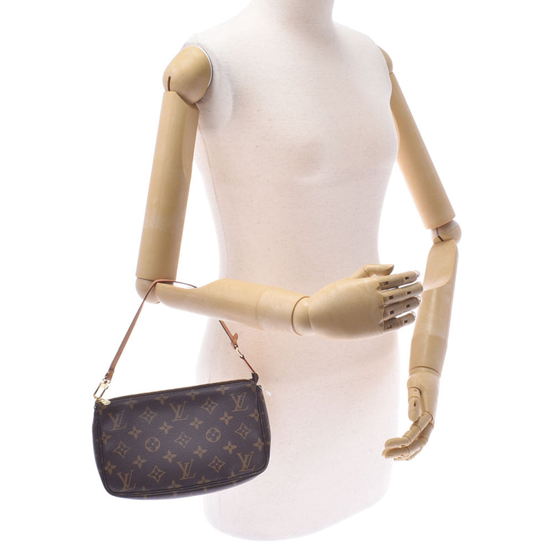 ルイヴィトンポシェット アクセソワール USA製 14145 ブラウン