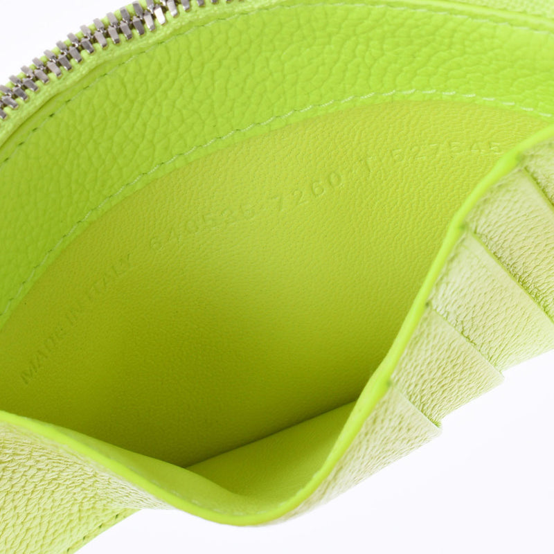 バレンシアガフラグメントケース ジップ付きカードホルダー 蛍光