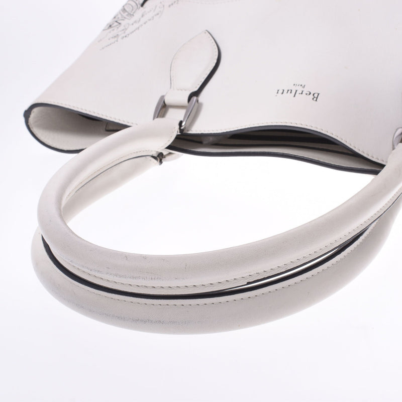 ベルルッティトゥージュール カリグラフィー 白 メンズ カーフ トート