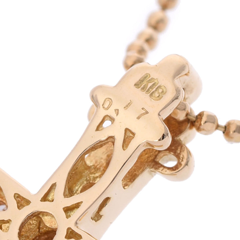 ジャスティンデイビスクロス ダイヤ0.17ct レディース K18イエロー