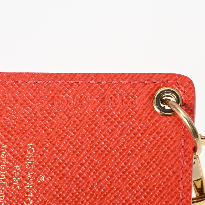 ルイヴィトンポルトフォイユ イリュストレ 茶/赤 レディース