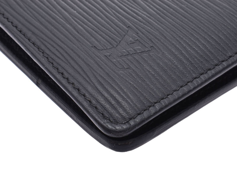 ルイヴィトン エピ ポルトフォイユ ブラザ 黒 M60622 メンズ 本革 長