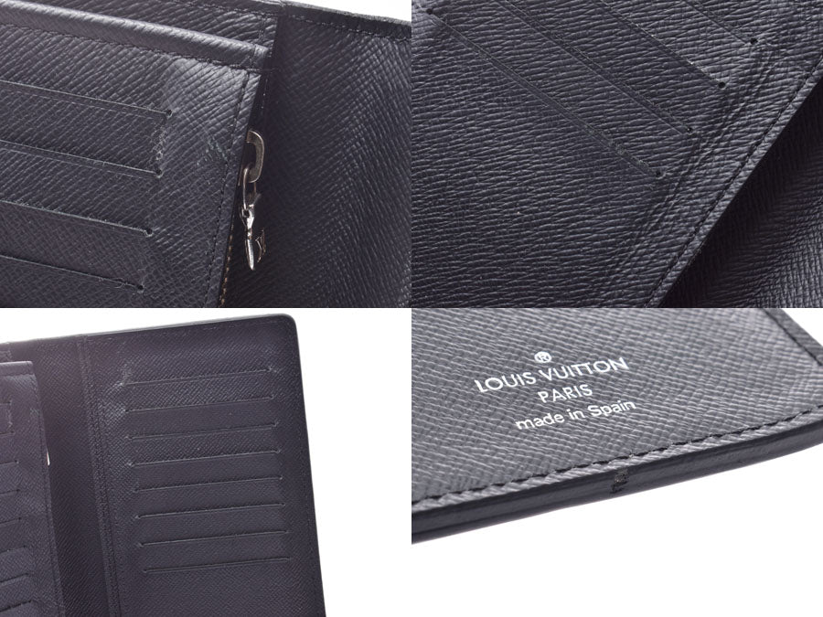 ルイヴィトン エピ ポルトフォイユ ブラザ 黒 M60622 メンズ 本革 長