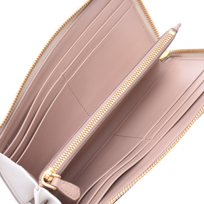 プラダL時ファスナー ビアンコ（白） レディース 長財布 1ML035 PRADA