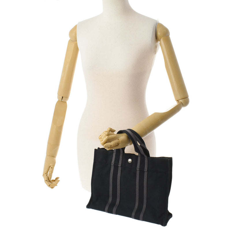 エルメスフールトゥPM 黒/グレー ユニセックス トートバッグ HERMES