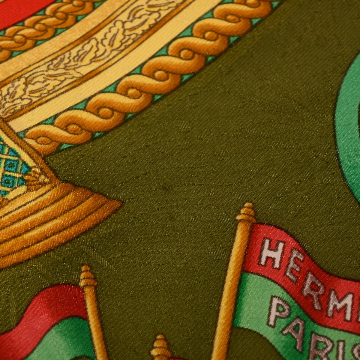 エルメスカレ90 LUNA PARK メリーゴーランド レッド レディース シルク