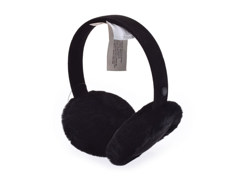 アグ Wクラシック イヤーマフ 黒 レディース シープスキン 耳あて