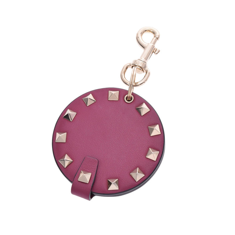 ヴァレンティノ・ガラヴァーニミラー付き ロックスタッズ パープル