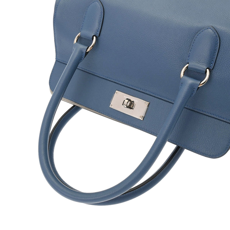 エルメスツールボックス 26 ヴェルソ ブルーアガット/パールグレー