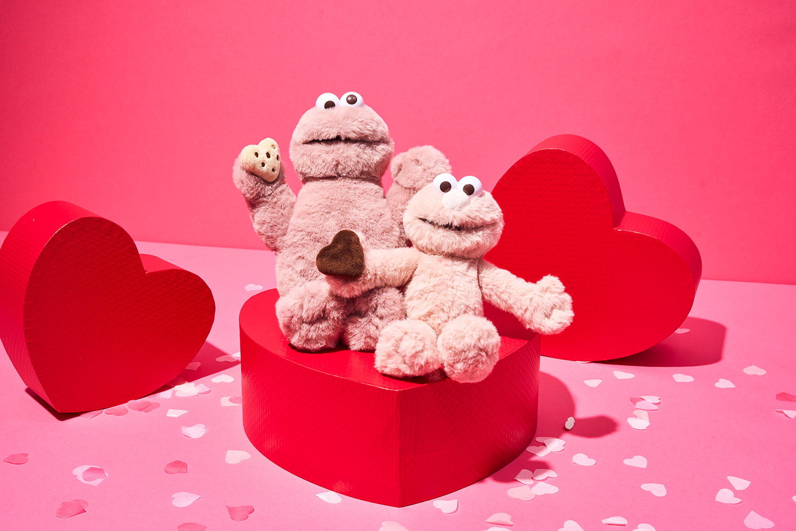 ピンクに染められたエルモたち♡セサミストリートマーケットへGO