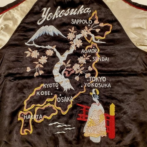 日本地図と舞妓柄刺繍スカジャン | 神奈川みやげっと - 神奈川の観光