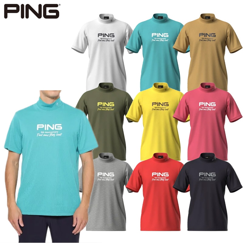 特価/即納】2025 PING ピンゴルフ メンズ プレーティング 天竺 半袖