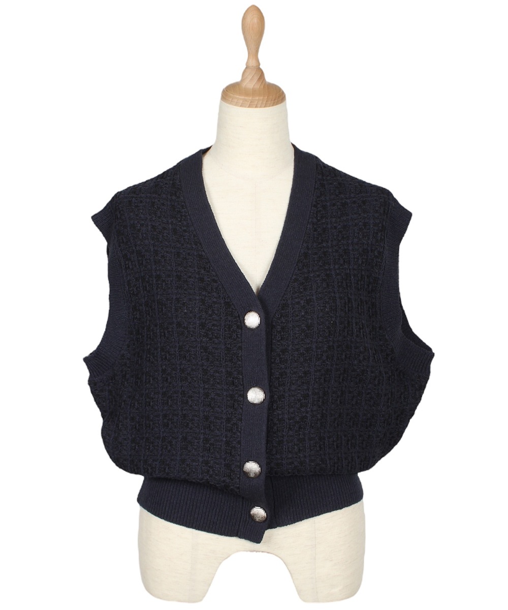 SALE】サマーツイード風ニットベスト - 12Twelve Agenda(トゥエルブ