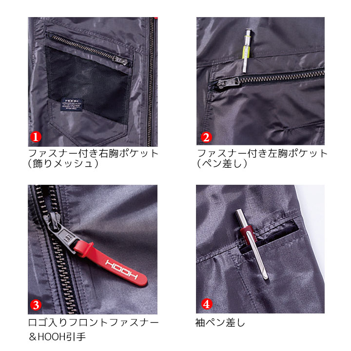 即日発送】サイドファン対応 半袖ジャケット V7717【服のみ】快適