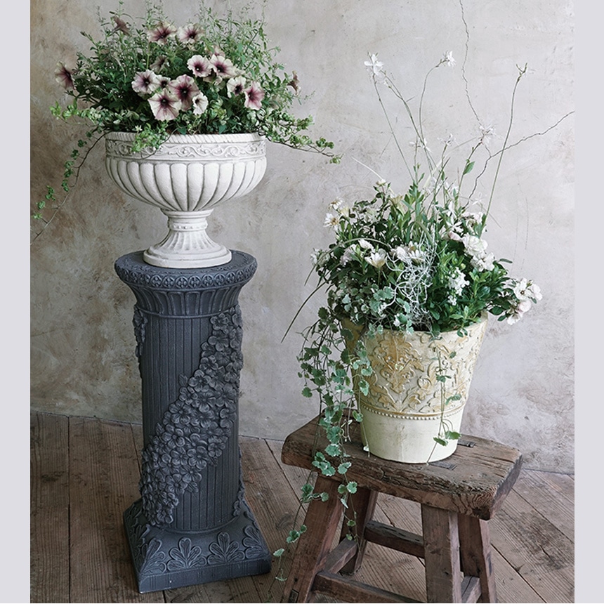 ガーデンオブジェ アンティーク 花台 おしゃれ ギリシア風 神話時代の