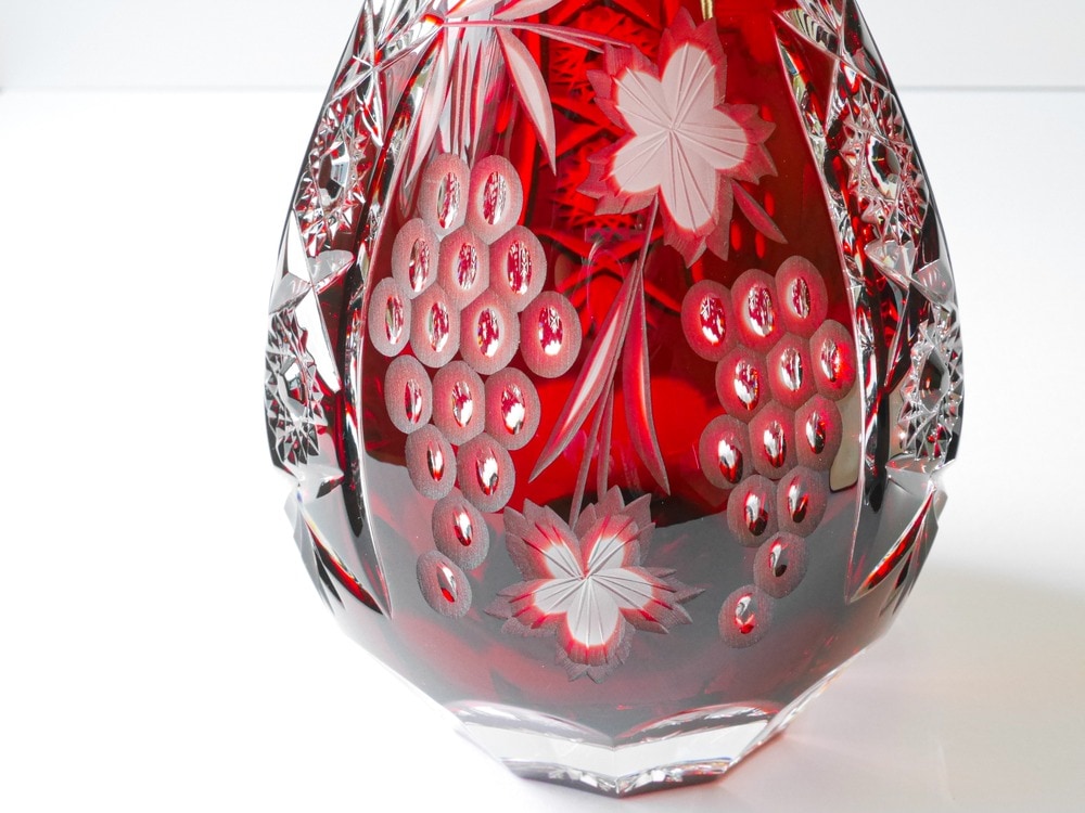 葡萄柄カットデカンタ | 北一硝子 まごころお届け便