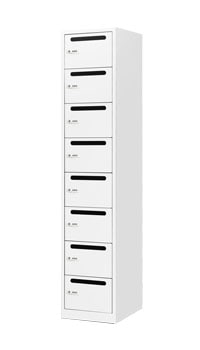 ロッカー 2人用 スリム 鍵付き 1列2段 FAC-S2-2（商品番号：FAC-S2-2