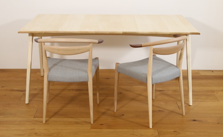 ハープ ダイニングテーブル ウォールナット オーク ホワイトアッシュ