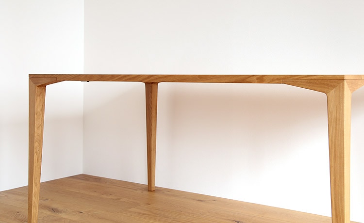 Forms(フォルムス) ダイニングテーブル Jタイプ 4本脚 【120-180