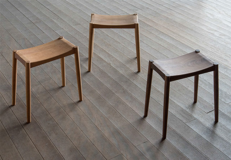 ロック スツール ウォールナット オーク ブラックチェリー 無垢材