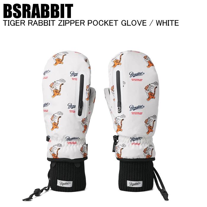 BSRABBIT ビーエスラビット TIGER RABBIT ZIPPER WHITE グローブ
