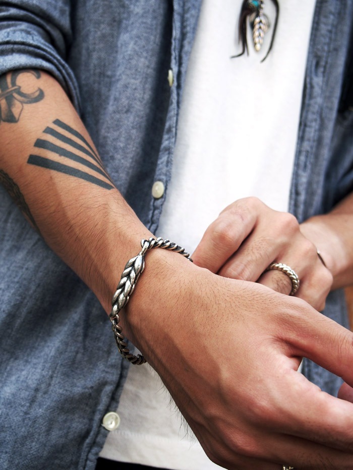 CHAFF DESIGN〔チャフ・デザイン〕Middle Wheat Chain Bracelet