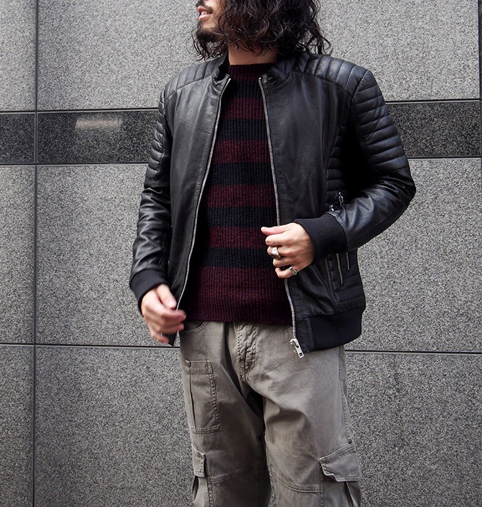 CHANDA〔チャンダ〕ゴートスキン キルティングシングルライダース