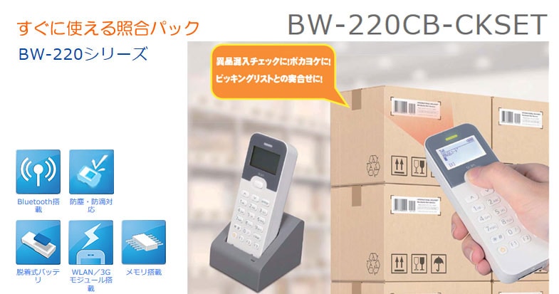 棚卸パック テンキー付データコレクタ BW-220CB-ICSET バッチモデル AIMEX
