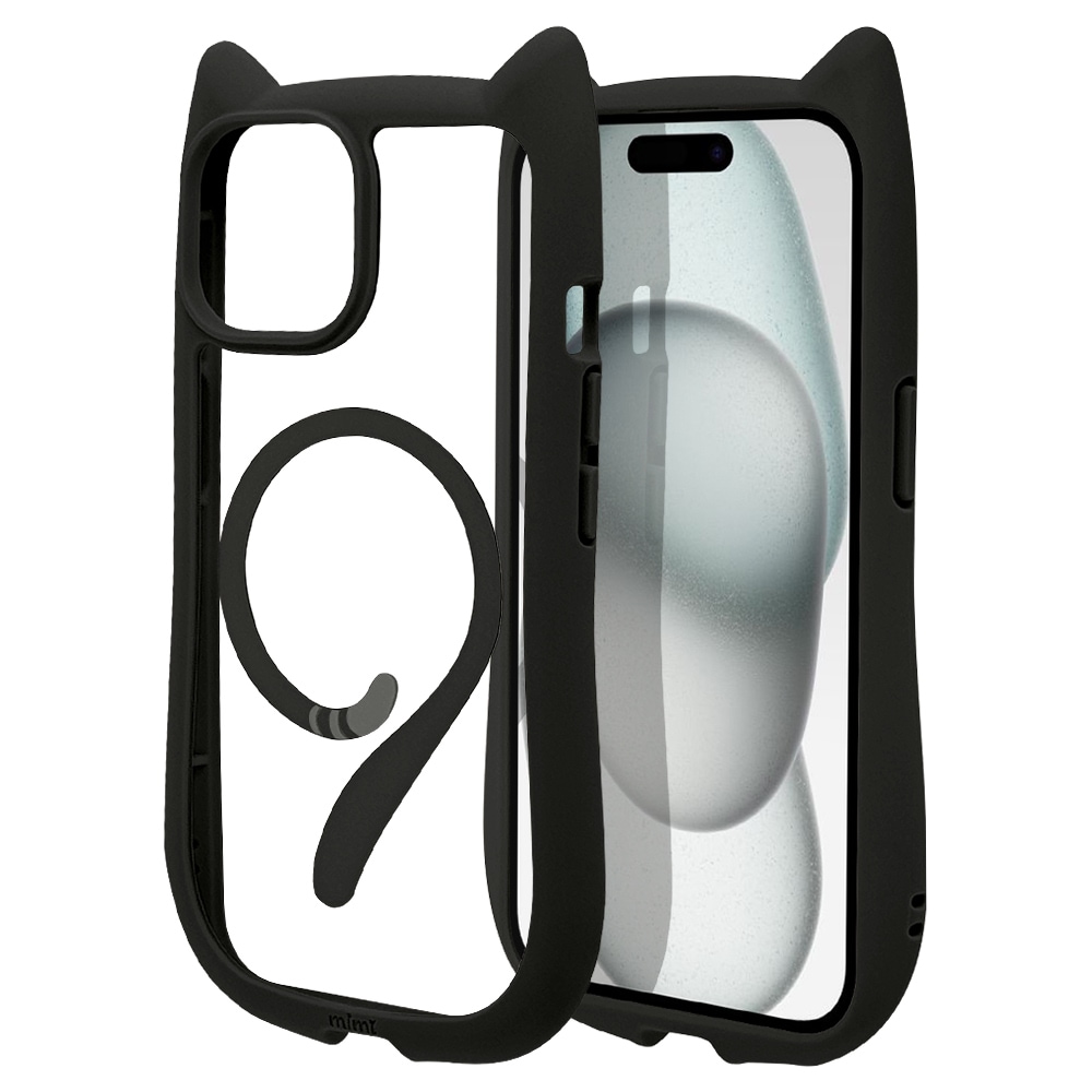 iPhone15 14 13 ケース カバー ハイブリッド MagSafe対応 mimi 猫耳