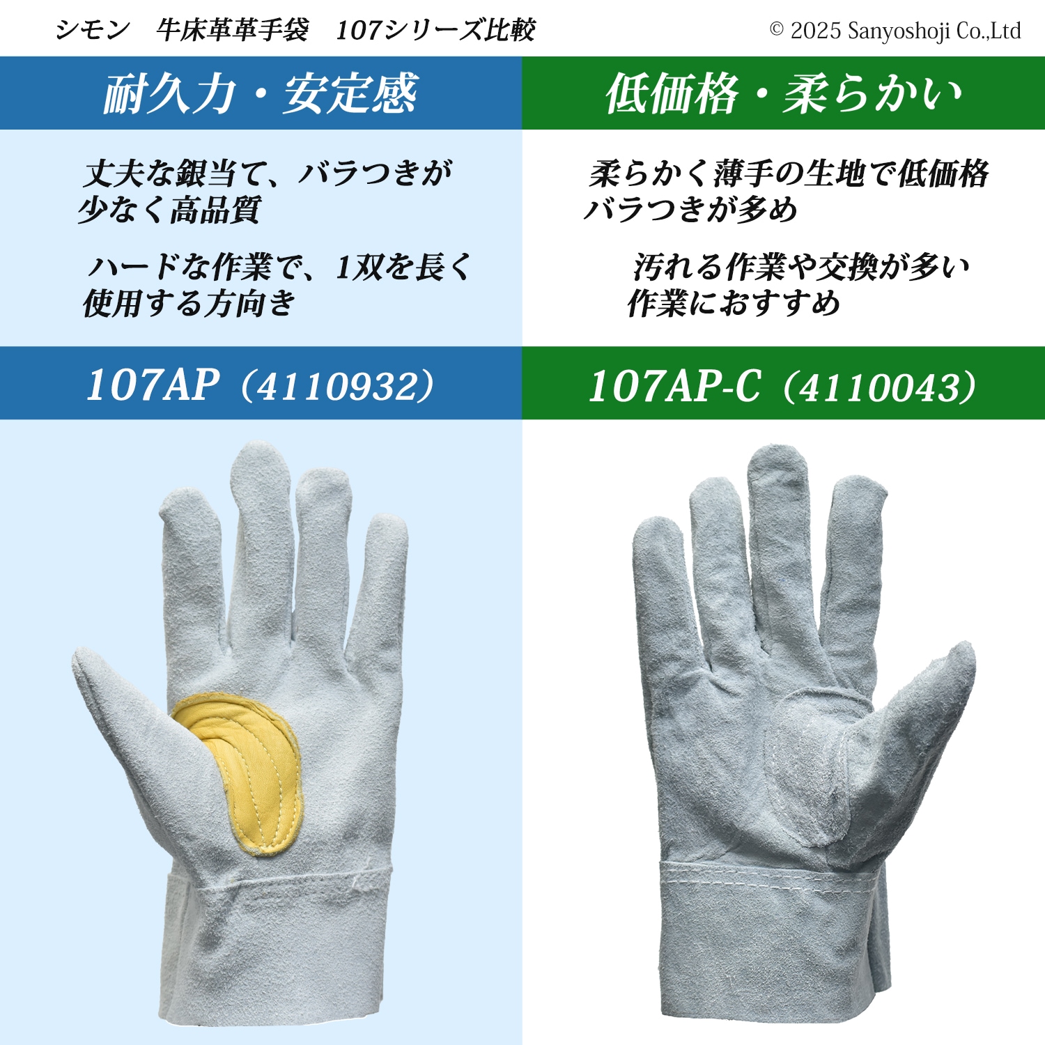 シモン ( Simon ) 牛床革手袋 107APC 背縫い 当て付き フリーサイズ お