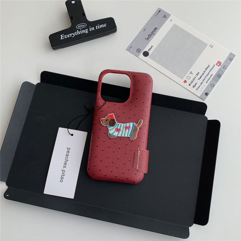ドッグ刺繍レザーiPhoneケース – GIRLS CRUSH