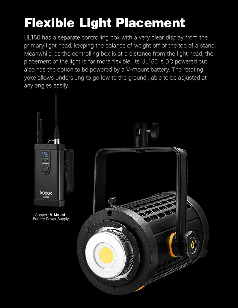 Godox UL150: Silent 150W LED Video Light for Professionals | MoLight