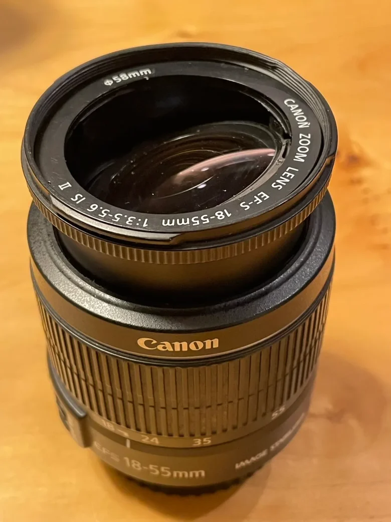 ジャンク修理】前玉の枠が折れたCANON EF-S 18-55mm ISを