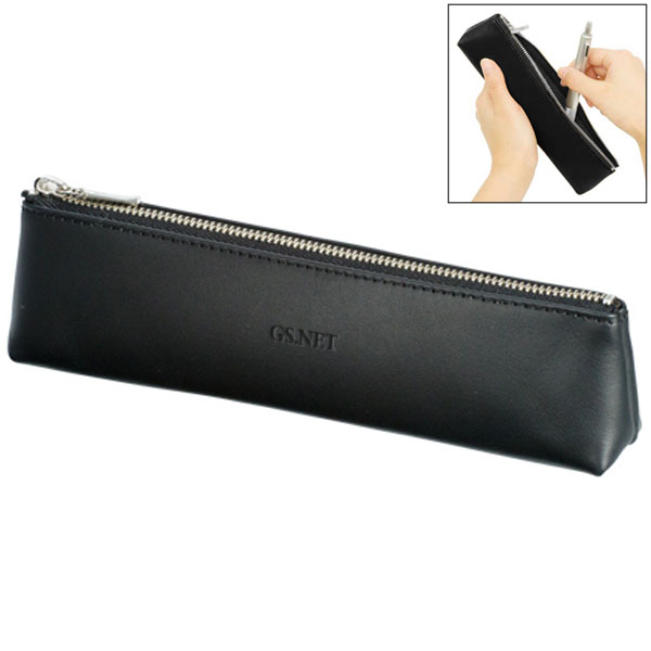 本革ペンケース(黒)【グッズストアドットネット】人気ノベルティ・記念