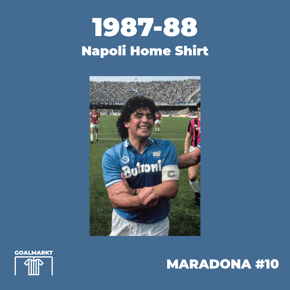 1987-88 Napoli Home Shirt Maradona #10 M (Reissue) - The Goalmarkt