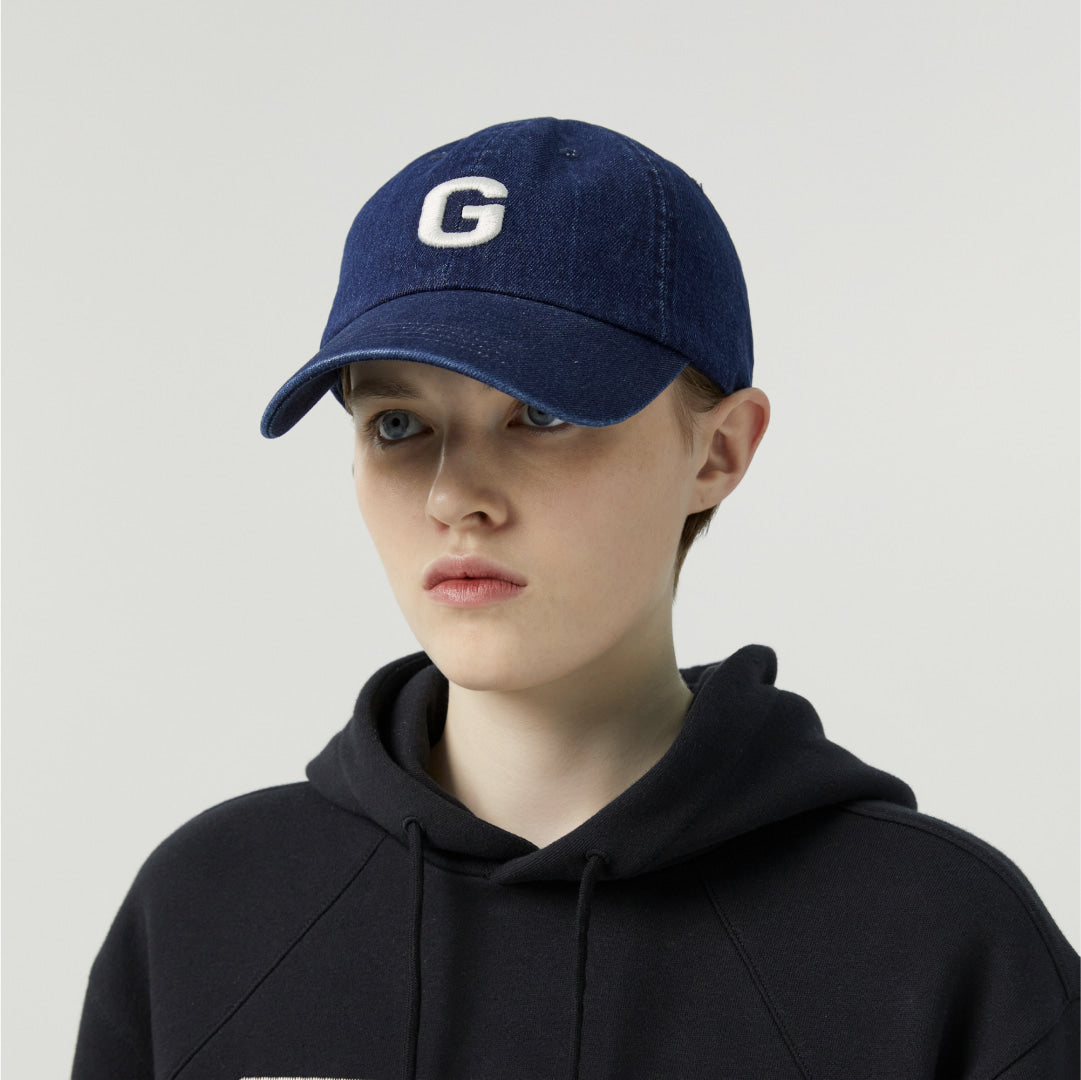 ゴールスタジオ G ロゴ デニム ウォッシュド ボール キャップ
